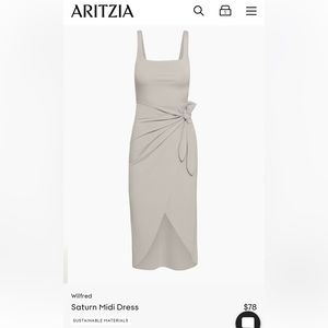 Wilfred Aritzia Saturn Midi Dress in Heather Grey